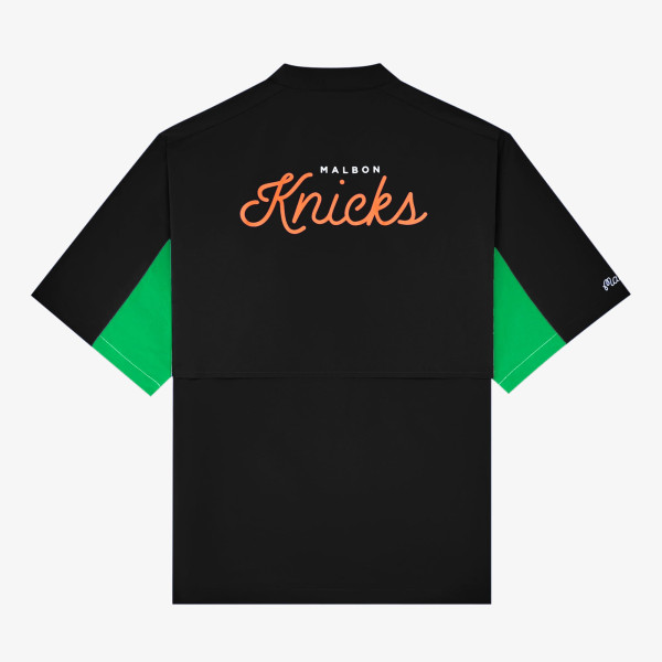 Malbon Golf x New York Knicks Black Rucker Blade Button-Up Short Sleeve Windshirt