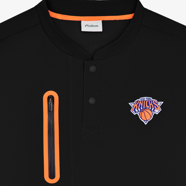 Malbon Golf x New York Knicks Black Rucker Blade Button-Up Short Sleeve Windshirt