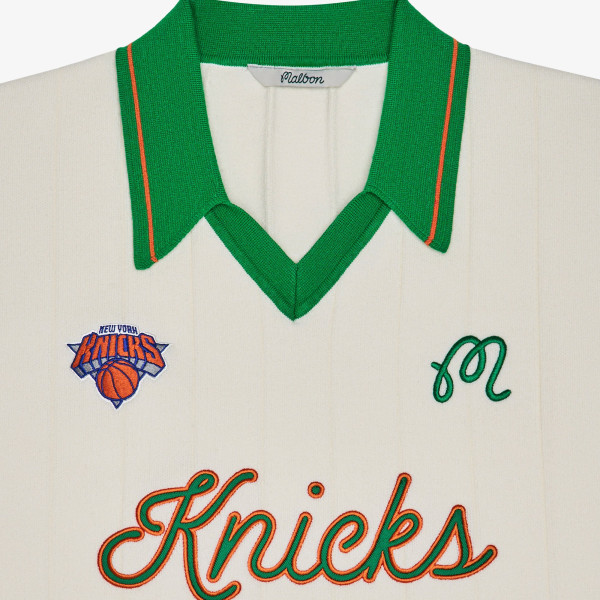 Поло Malbon Golf x New York Knicks Cream Uptown Knit