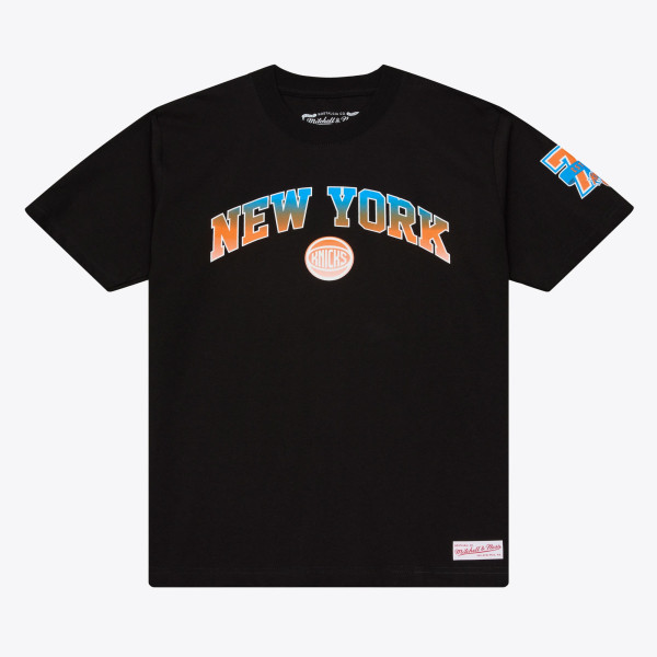 Футболка New York Knicks Mitchell & Ness Black Quiet Blaze Arch