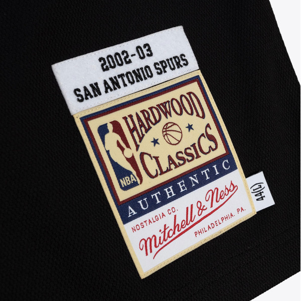San Antonio Spurs Mitchell & Ness Black 2002-03 Black Authentic Sleeveless Shooting Shirt