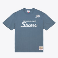 Футболка Philadelphia 76ers Mitchell & Ness Gray Thunderstorm Short Sleeve
