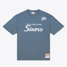 Футболка Philadelphia 76ers Mitchell & Ness Gray Thunderstorm Short Sleeve