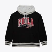 Толстовка Philadelphia 76ers Mitchell & Ness Black Premium Fleece Vintage Logo