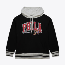 Толстовка Philadelphia 76ers Mitchell & Ness Black Premium Fleece Vintage Logo