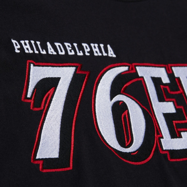Philadelphia 76ers Mitchell & Ness Black SP26 NBA NBA TRAINING CAMP LS TEE