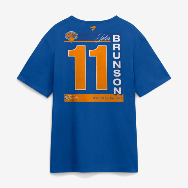 Футболка New York Knicks Jalen Brunson Blue 2026 NBA Finals Name & Number Legacy