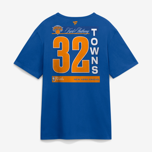 Футболка New York Knicks Karl-Anthony Towns Blue 2026 NBA Finals Name & Number Legacy