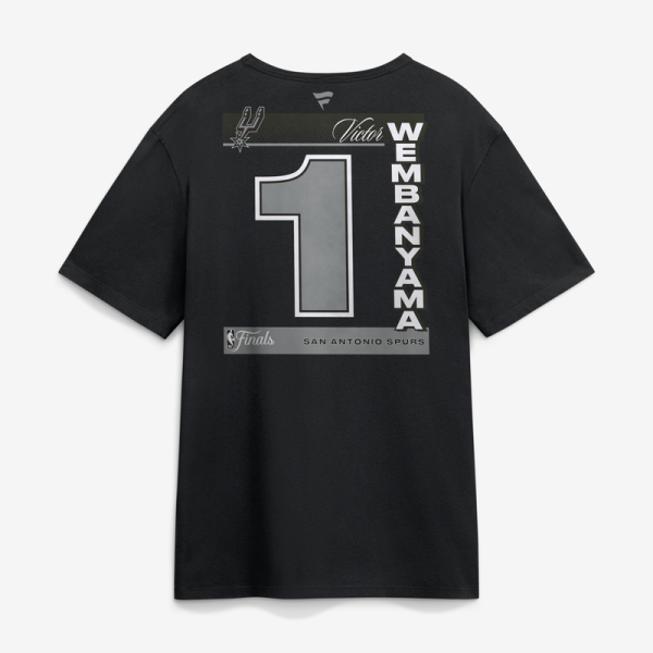 Футболка San Antonio Spurs Victor Wembanyama Black 2026 NBA Finals Legacy