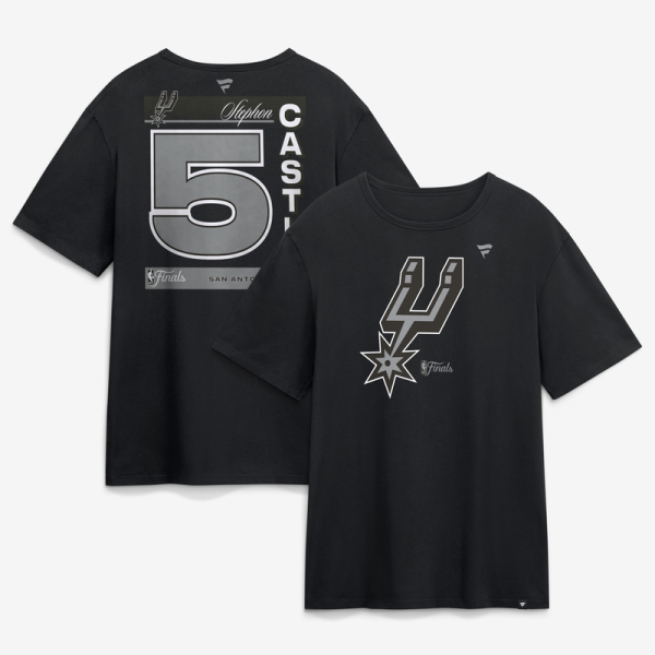 Футболка San Antonio Spurs Stephon Castle Black 2026 NBA Finals Legacy