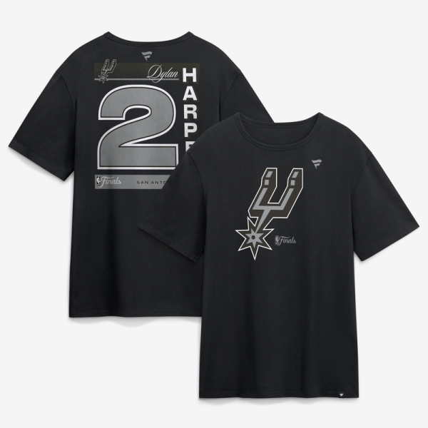 Футболка San Antonio Spurs Dylan Harper Black 2026 NBA Finals Legacy