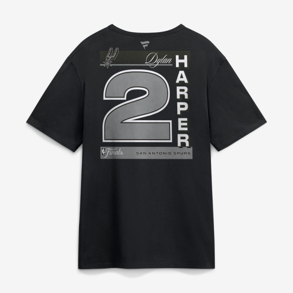 Футболка San Antonio Spurs Dylan Harper Black 2026 NBA Finals Legacy