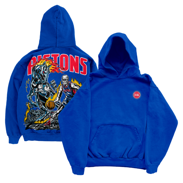 Detroit Pistons Warren Lotas Blue Horsepower Hoodie