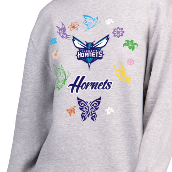 Женская свитшот Charlotte Hornets G-III 4Her by Carl Banks Gray Spring Bloom