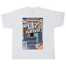 Футболка Unisex New York Knicks Stadium Essentials White Comic Book Cover Boxy