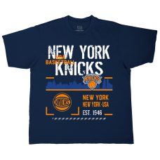 Футболка Unisex New York Knicks Stadium Essentials Navy Hideout Boxy