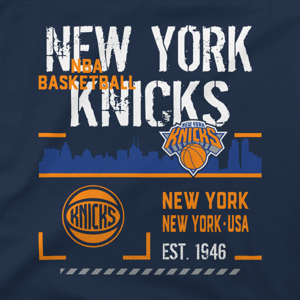 Футболка Unisex New York Knicks Stadium Essentials Navy Hideout Boxy