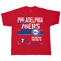 Футболка Unisex Philadelphia 76ers Stadium Essentials Red Hideout Boxy