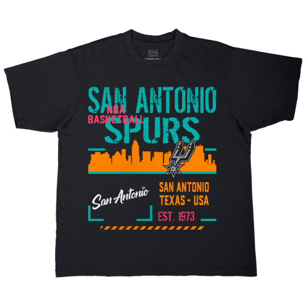 Футболка Unisex San Antonio Spurs Stadium Essentials Black Hideout Boxy