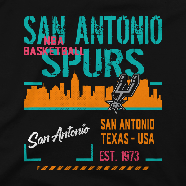Футболка Unisex San Antonio Spurs Stadium Essentials Black Hideout Boxy