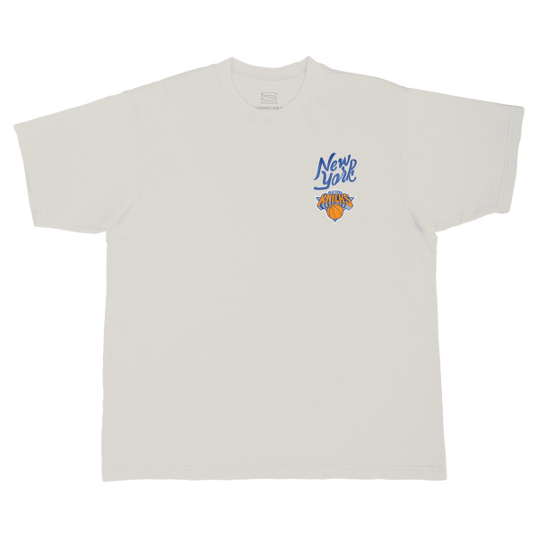 Футболка Unisex New York Knicks Stadium Essentials Cream Wall Script Boxy