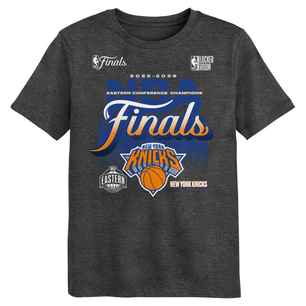 Футболка Preschool New York Knicks Fanatics Charcoal 2026 NBA Eastern Conference Champions Authentic Locker Room