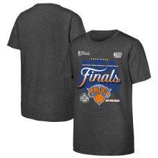 Подростковая New York Knicks Fanatics Charcoal 2026 NBA Eastern Conference Champions Authentic Locker Room T-Shirt