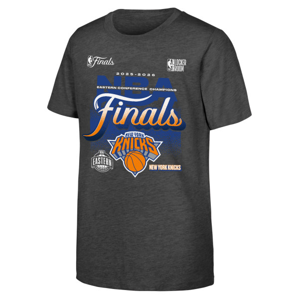 Подростковая New York Knicks Fanatics Charcoal 2026 NBA Eastern Conference Champions Authentic Locker Room T-Shirt