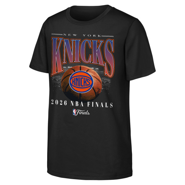 Подростковая New York Knicks Outerstuff Black 2026 NBA Finals Bold T-Shirt