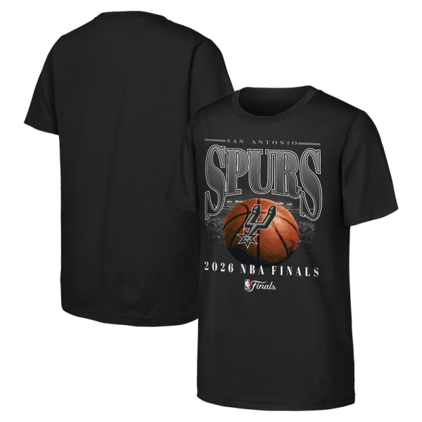 Подростковая San Antonio Spurs Outerstuff Black 2026 NBA Finals Bold T-Shirt