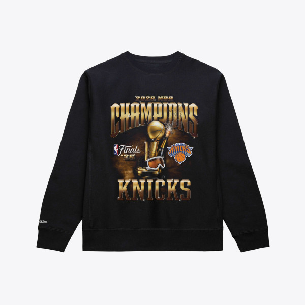 Свитшот New York Knicks Mitchell & Ness Black 2026 NBA Finals Champions