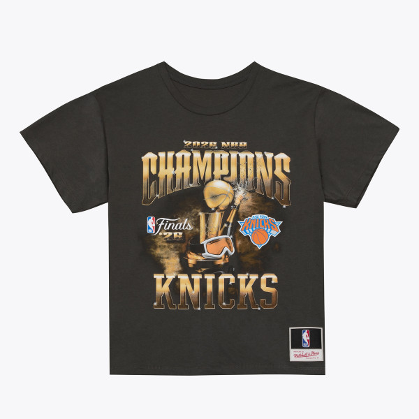 Футболка New York Knicks Mitchell & Ness Black 2026 NBA Finals Champions