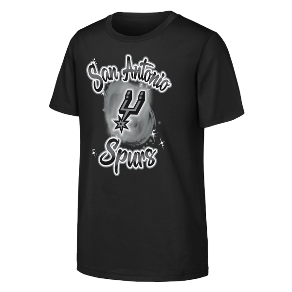 Подростковая San Antonio Spurs Outerstuff Black Air Brush T-Shirt