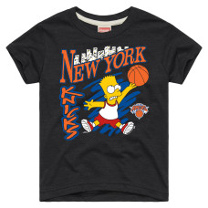 Детская New York Knicks x The Simpsons Homage Charcoal Bart Tri-Blend T-Shirt