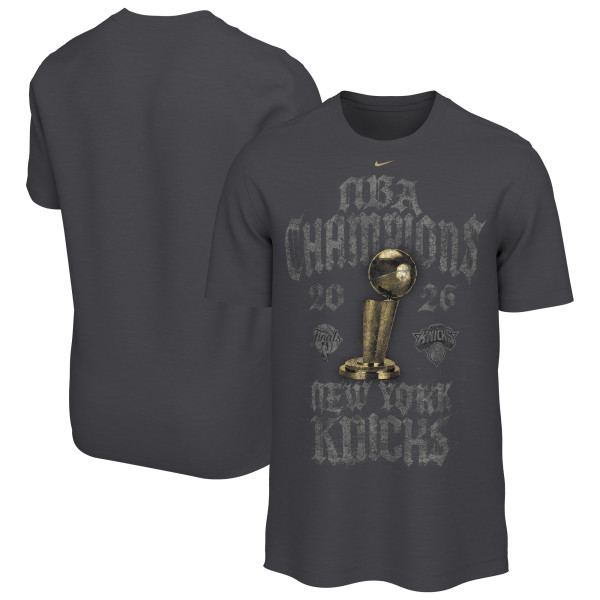 Футболка New York Knicks Nike Gray 2026 NBA Finals Champions Limited Edition Locker Room