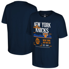 Подростковая New York Knicks Stadium Essentials Navy Hideout T-Shirt