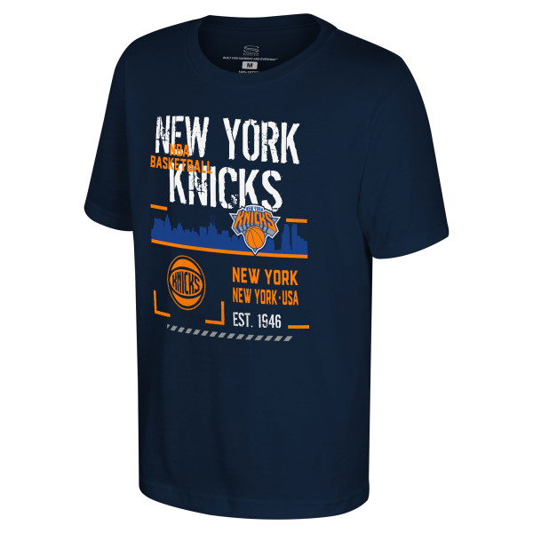 Подростковая New York Knicks Stadium Essentials Navy Hideout T-Shirt