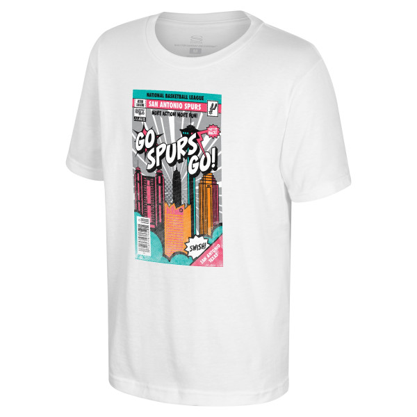 Подростковая San Antonio Spurs Stadium Essentials White Comic Book Cover T-Shirt