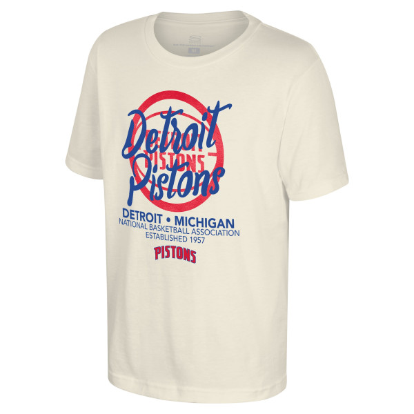 Подростковая Detroit Pistons Stadium Essentials Natural Wallscript T-Shirt