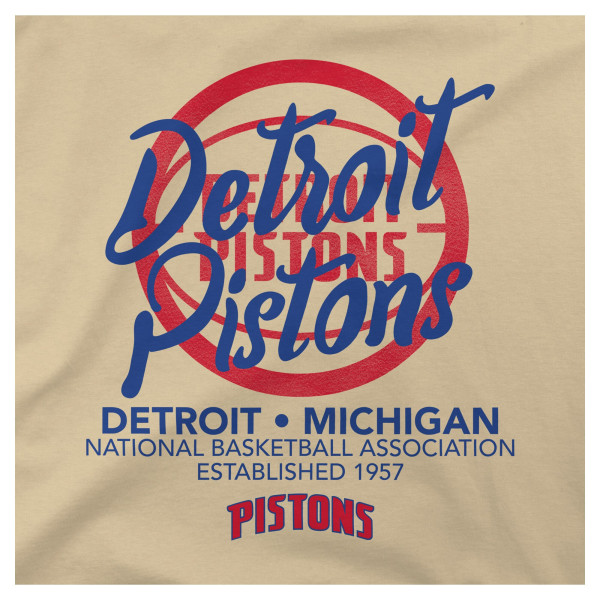 Подростковая Detroit Pistons Stadium Essentials Natural Wallscript T-Shirt