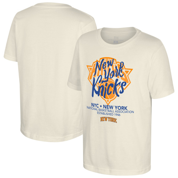 Подростковая New York Knicks Stadium Essentials Natural Wallscript T-Shirt