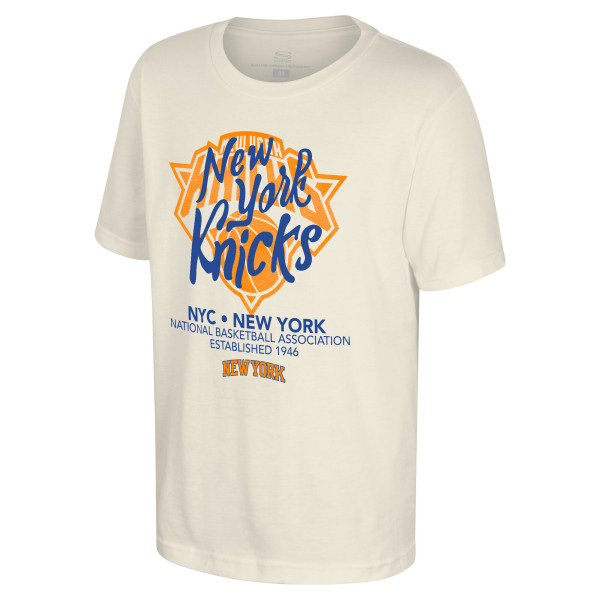 Подростковая New York Knicks Stadium Essentials Natural Wallscript T-Shirt