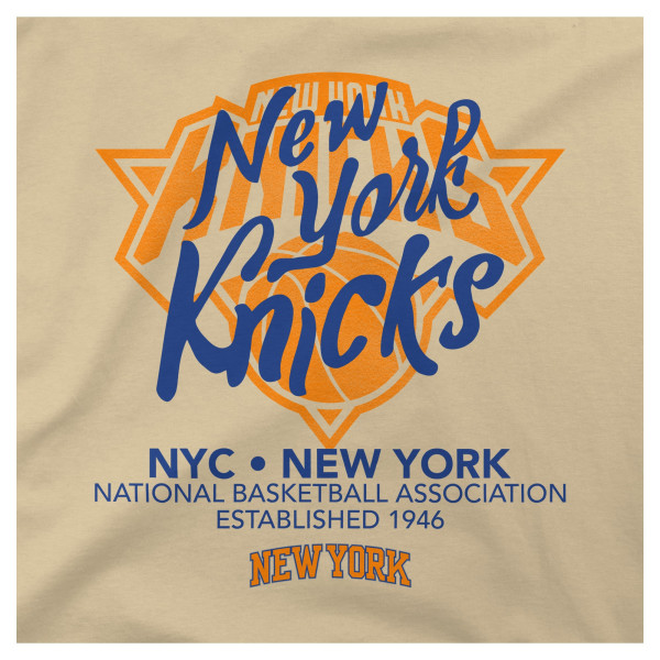 Подростковая New York Knicks Stadium Essentials Natural Wallscript T-Shirt