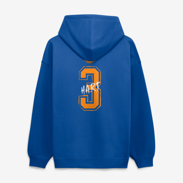 Толстовка New York Knicks Josh Hart Blue Hustle Name & Number