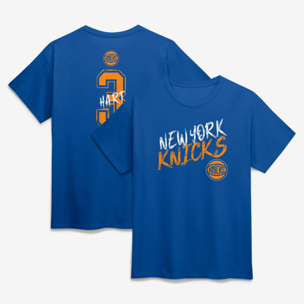 Футболка New York Knicks Josh Hart Blue Hustle Name & Number