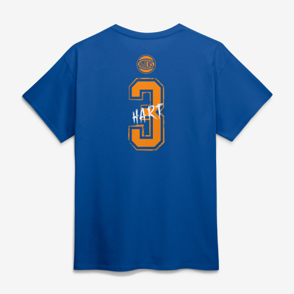 Футболка New York Knicks Josh Hart Blue Hustle Name & Number