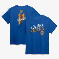 Футболка New York Knicks Jalen Brunson Blue Hustle Name & Number