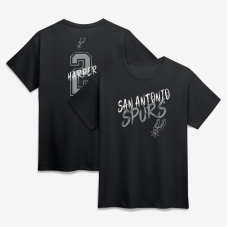 Футболка San Antonio Spurs Dylan Harper Black Hustle Name & Number