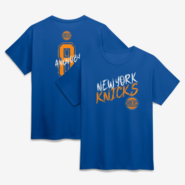 Футболка New York Knicks OG Anunoby Blue Hustle Name & Number