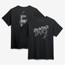Футболка San Antonio Spurs Stephon Castle Black Hustle Name & Number